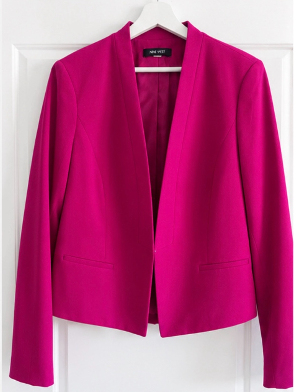 Nine West Bright Fuchsia Open-Front Blazer
